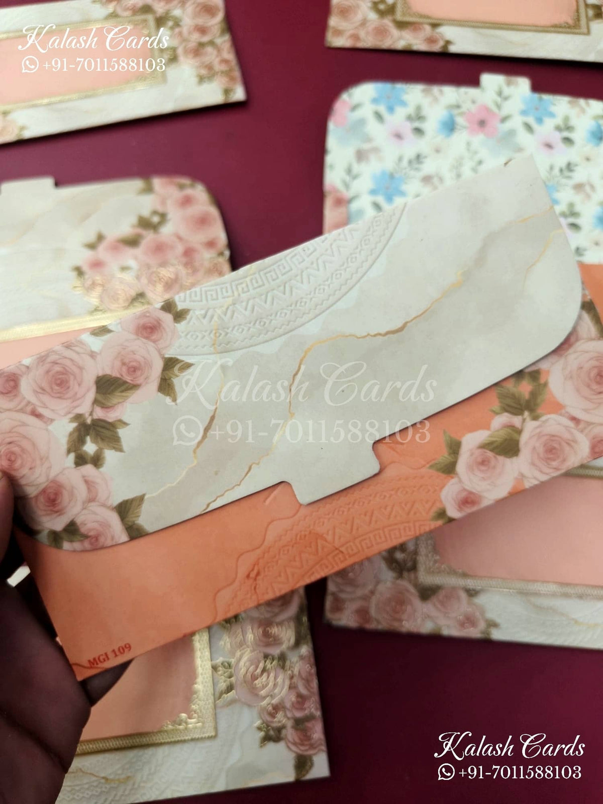 KL086E Premium 3D Gold Foil Designer Shagun Money Envelopes