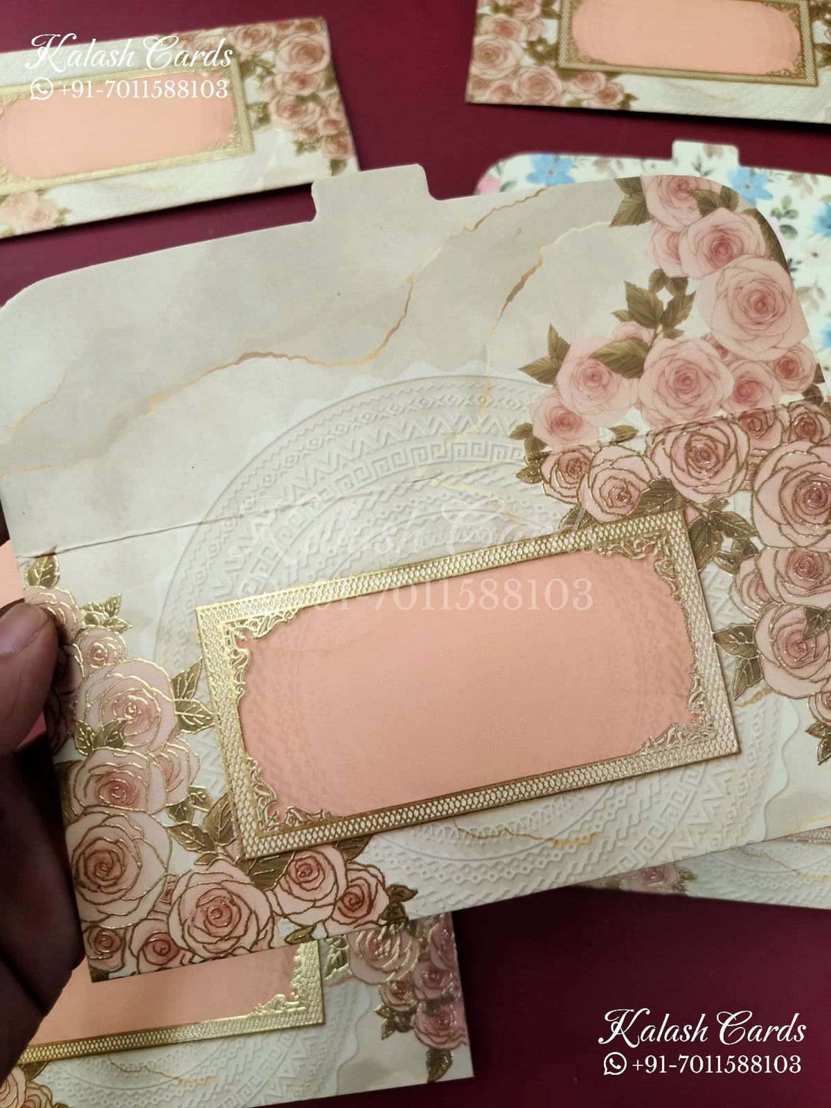 KL086E Premium 3D Gold Foil Designer Shagun Money Envelopes