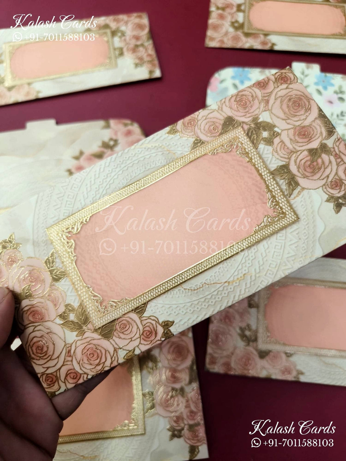 KL086E Premium 3D Gold Foil Designer Shagun Money Envelopes