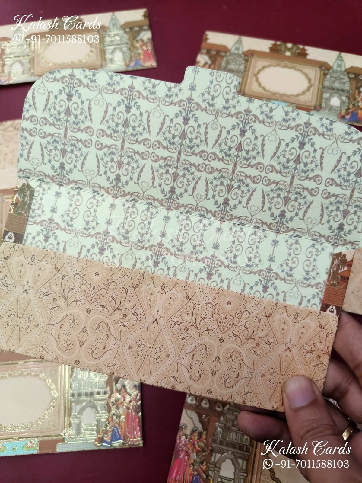 KL090E Premium 3D Gold Foil Designer Shagun Money Envelopes