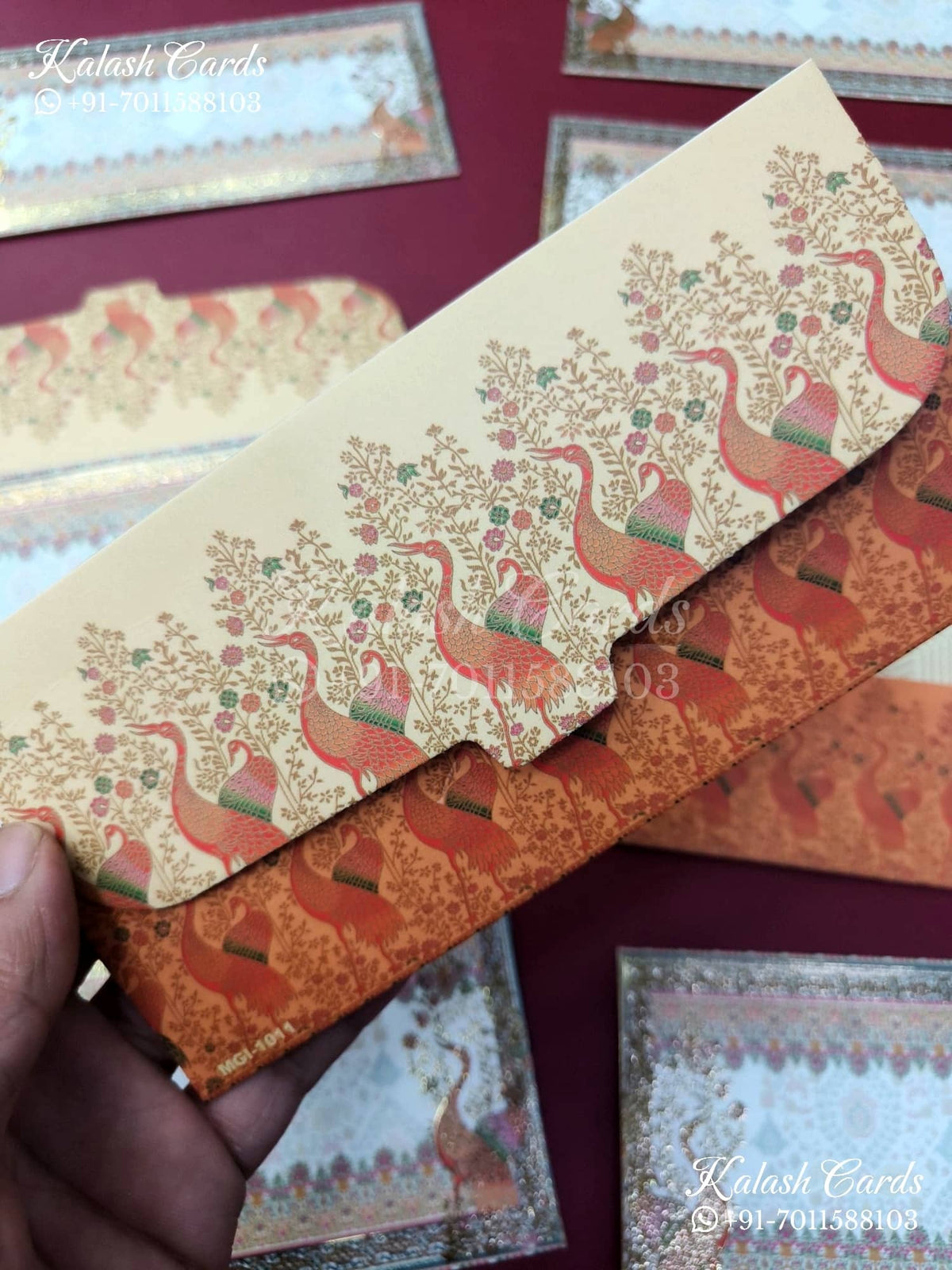 KL091E Premium 3D Gold Foil Designer Shagun Money Envelopes