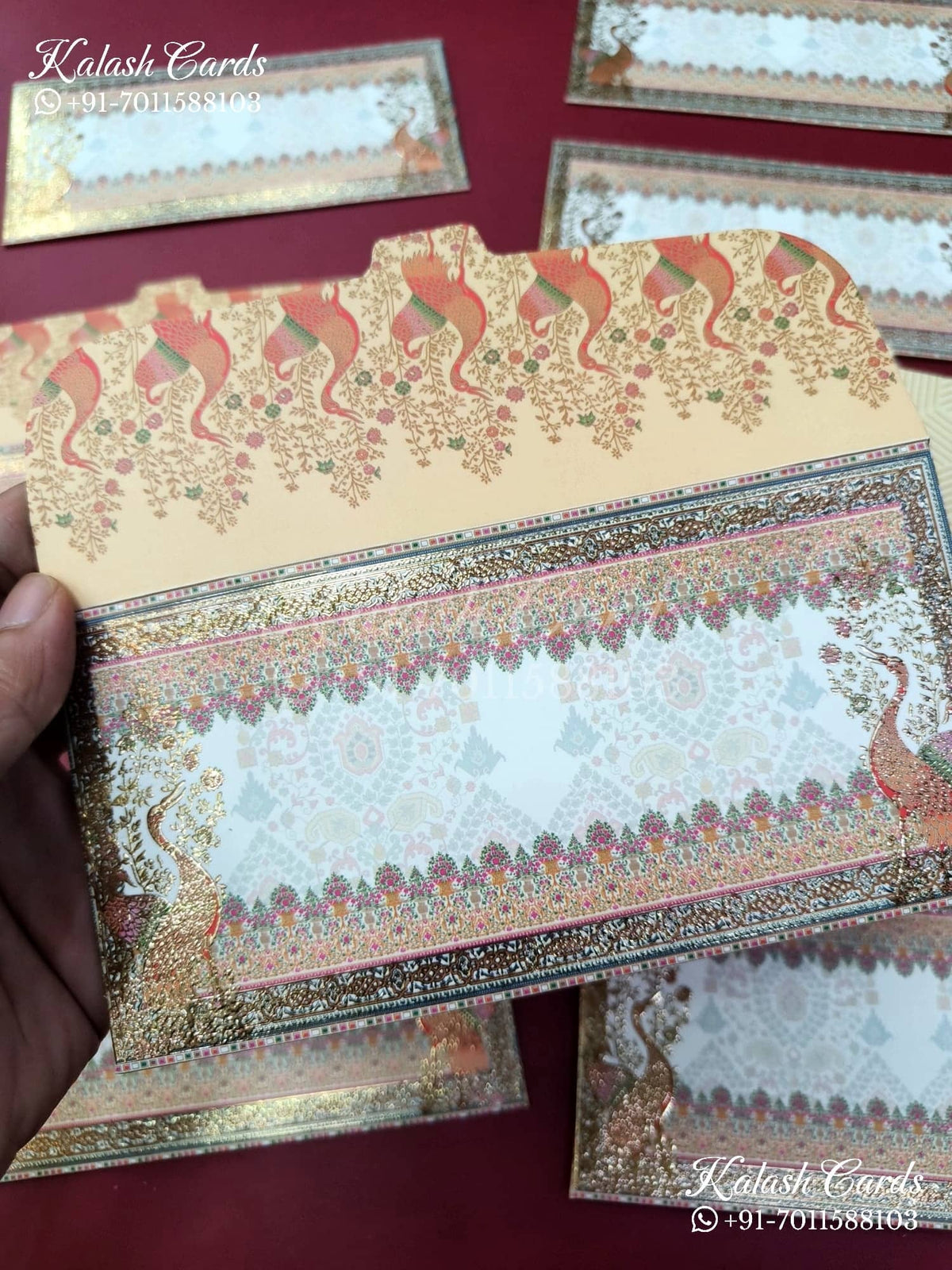 KL091E Premium 3D Gold Foil Designer Shagun Money Envelopes