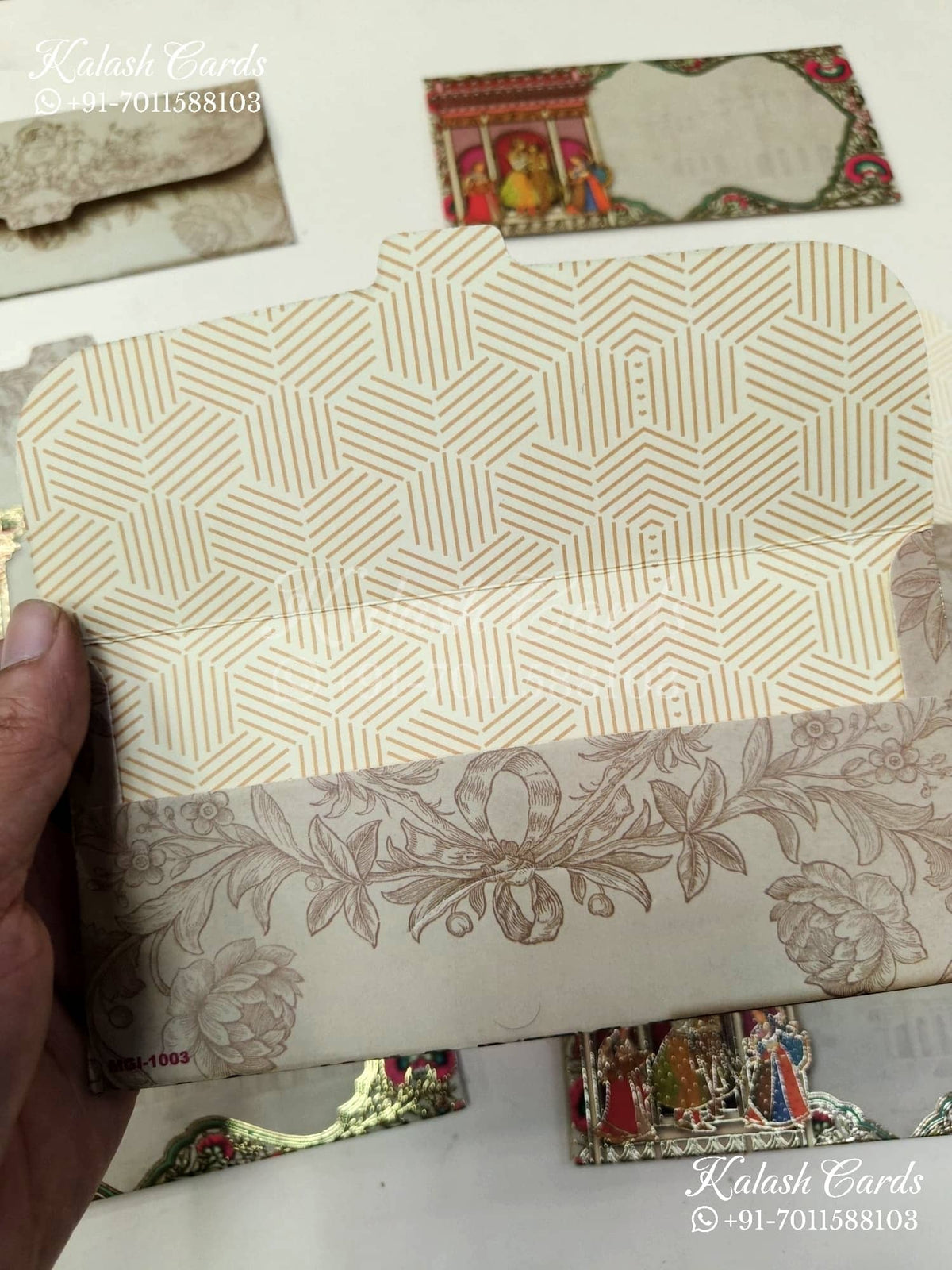 KL092E Premium 3D Gold Foil Designer Shagun Money Envelopes