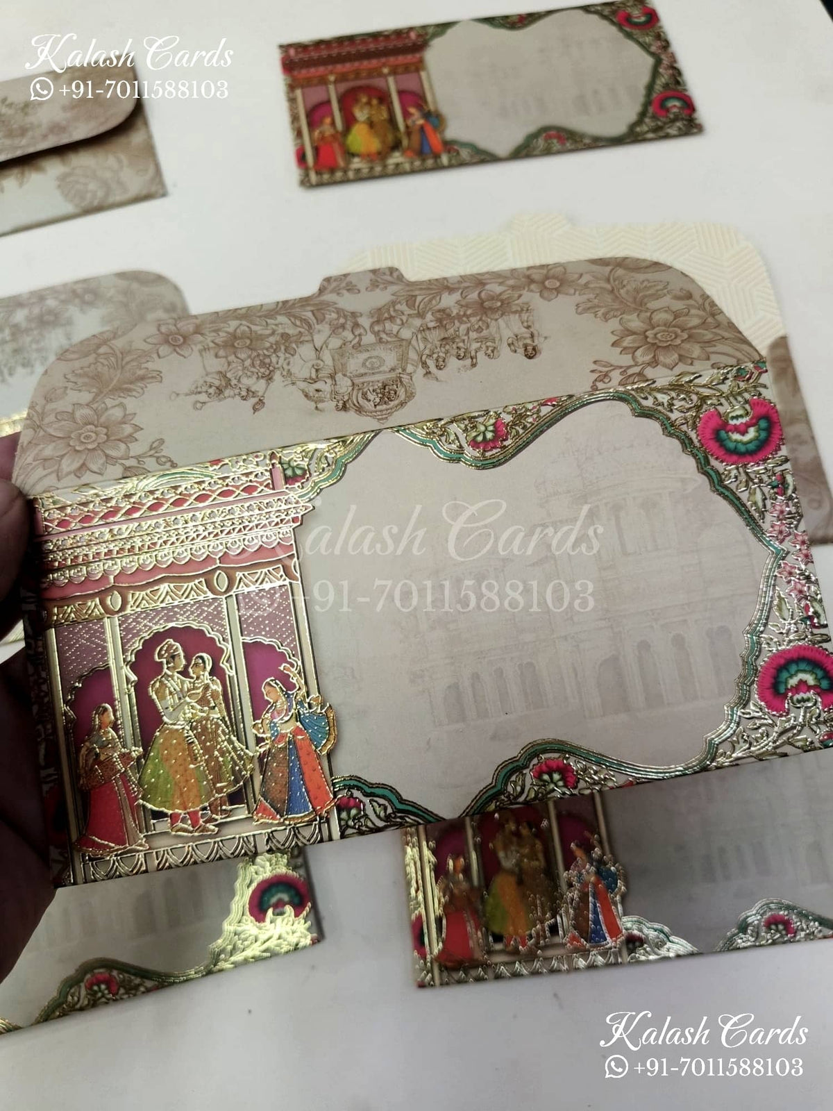 KL092E Premium 3D Gold Foil Designer Shagun Money Envelopes