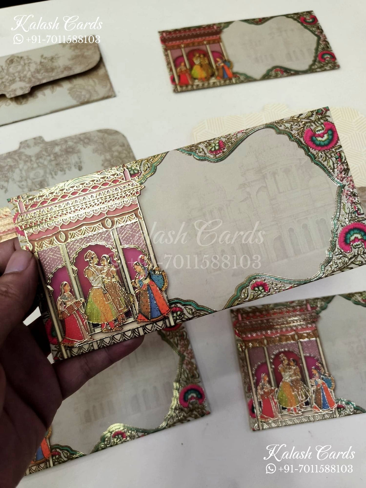 KL092E Premium 3D Gold Foil Designer Shagun Money Envelopes