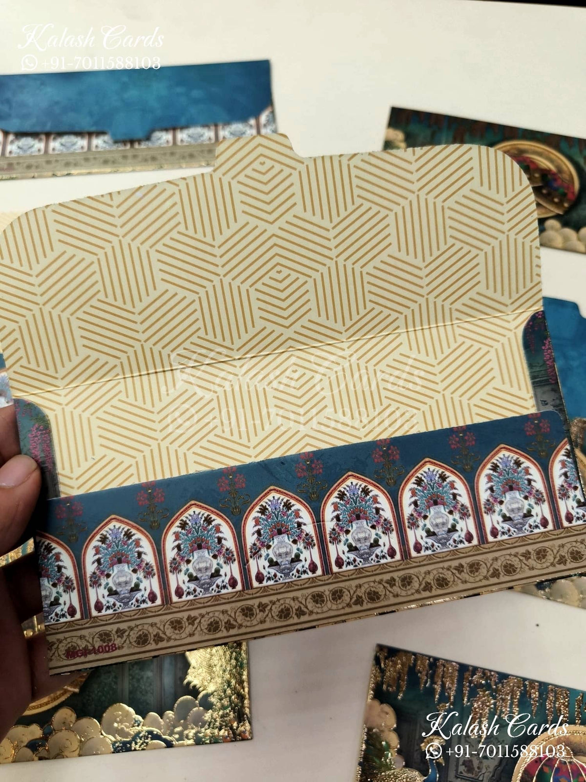 KL093E Premium 3D Gold Foil Designer Shagun Money Envelopes