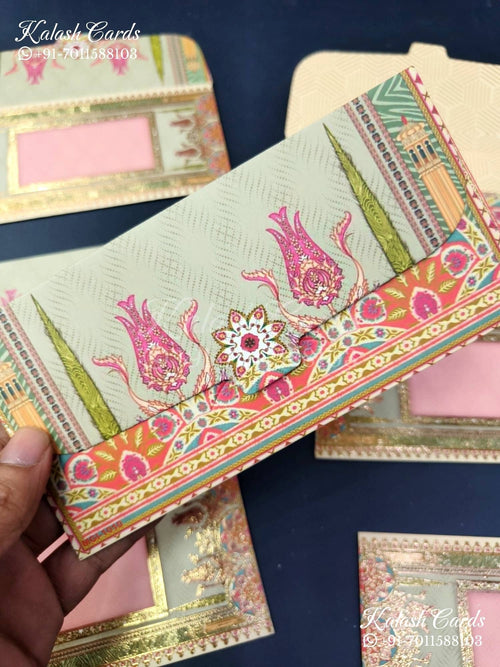 KL095E Premium 3D Gold Foil Designer Shagun Money Envelopes