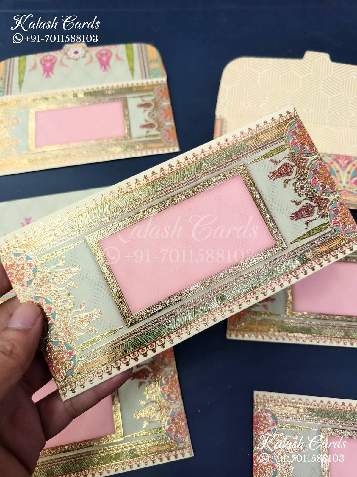 KL095E Premium 3D Gold Foil Designer Shagun Money Envelopes