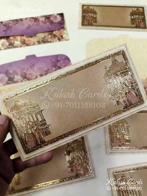 KL096E Premium 3D Gold Foil Designer Shagun Money Envelopes