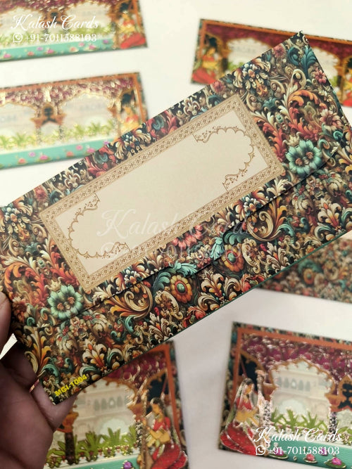 KL097E Premium 3D Gold Foil Designer Shagun Money Envelopes
