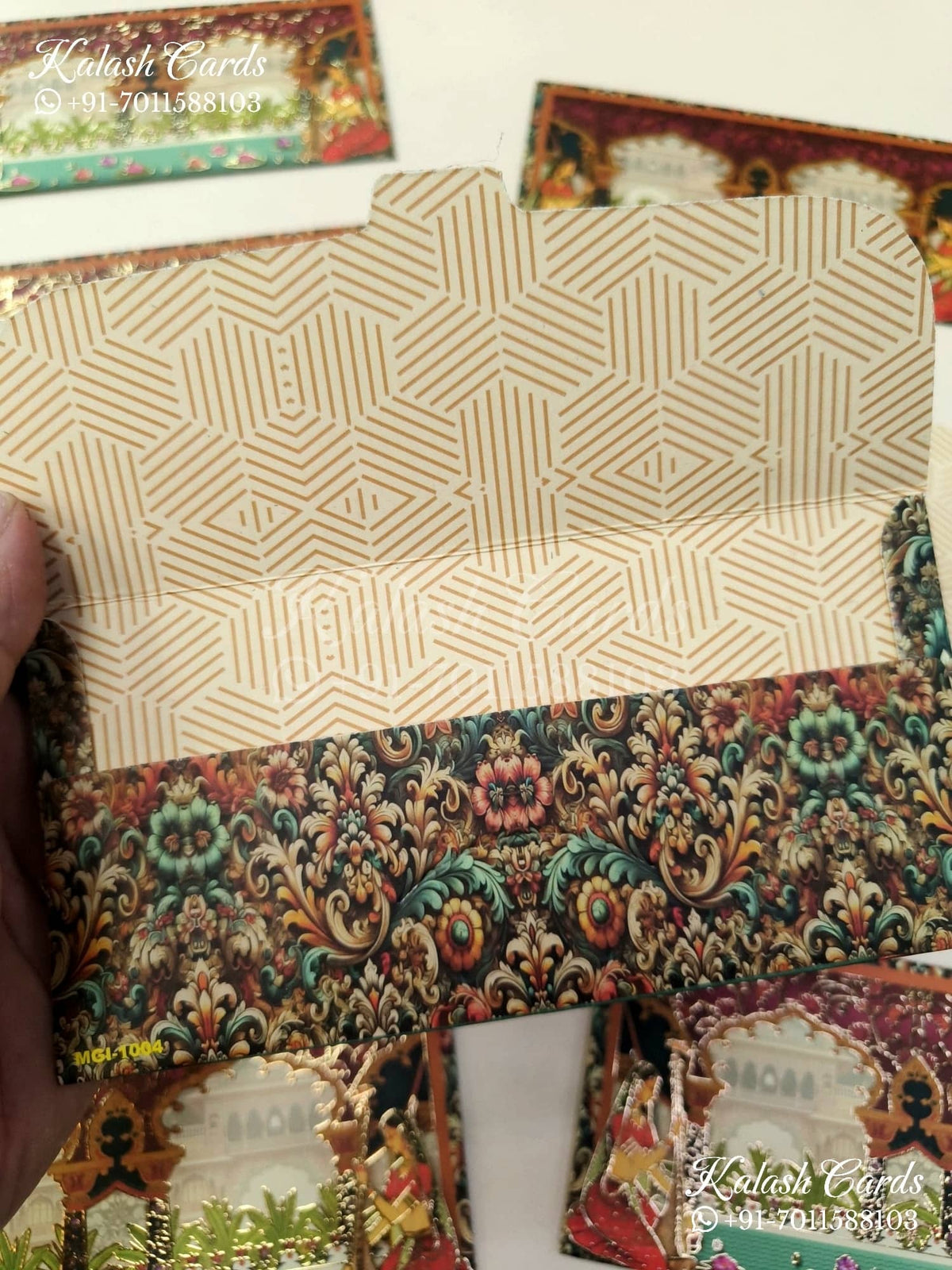 KL097E Premium 3D Gold Foil Designer Shagun Money Envelopes