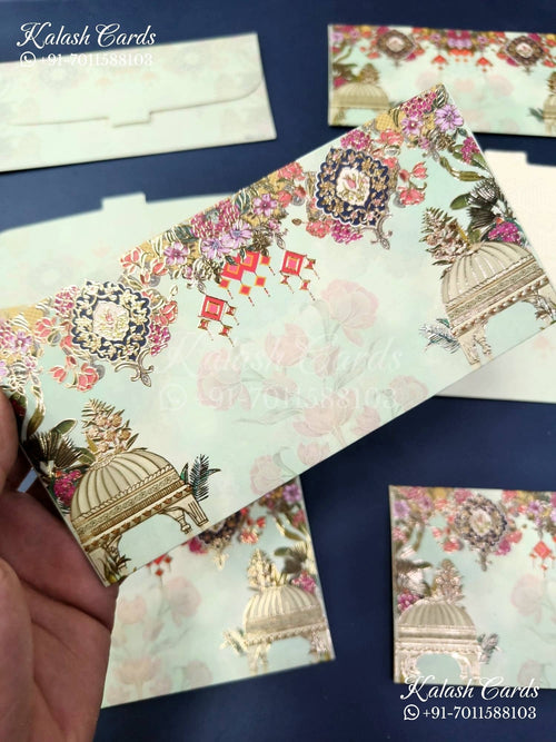 KL099E Premium 3D Gold Foil Designer Shagun Money Envelopes