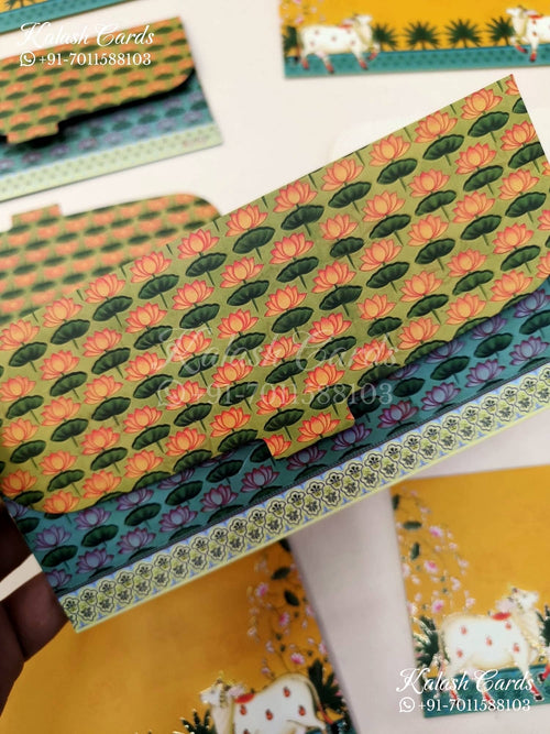 KL100E Premium 3D Gold Foil Designer Shagun Money Envelopes