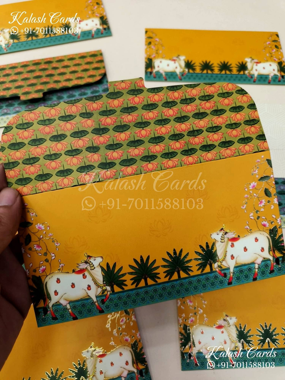 KL100E Premium 3D Gold Foil Designer Shagun Money Envelopes