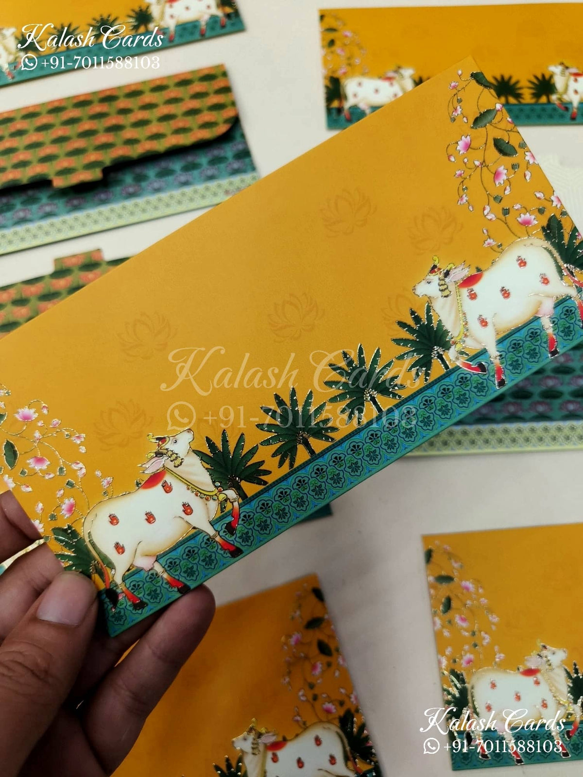 KL100E Premium 3D Gold Foil Designer Shagun Money Envelopes