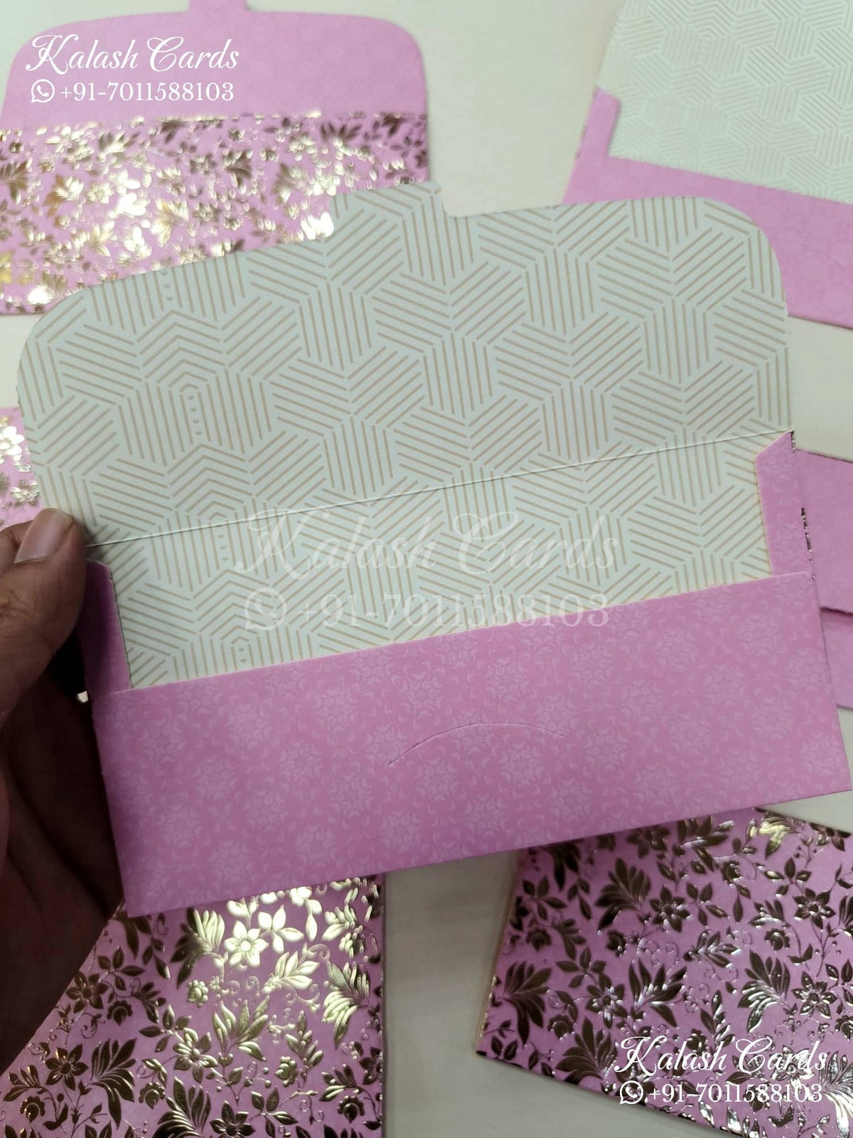 KL0103E Premium 3D Gold Foil Designer Shagun Money Envelopes