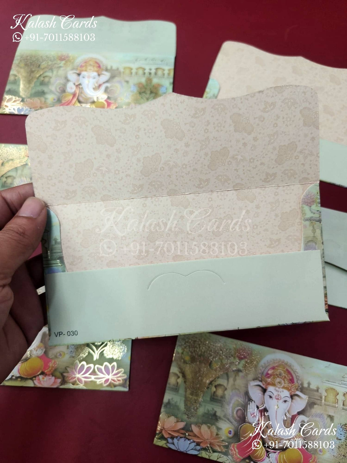 KL104E Designer Shagun Money Envelopes-Kalash Cards