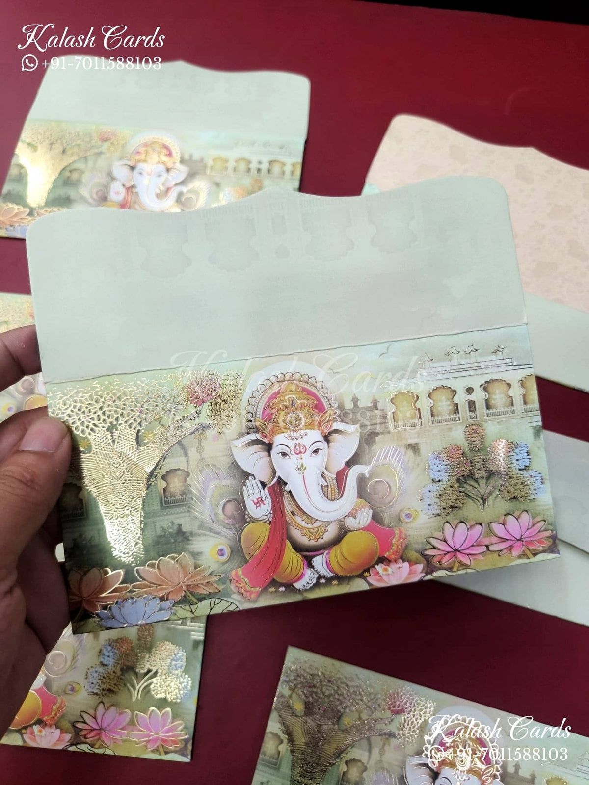 KL104E Designer Shagun Money Envelopes-Kalash Cards