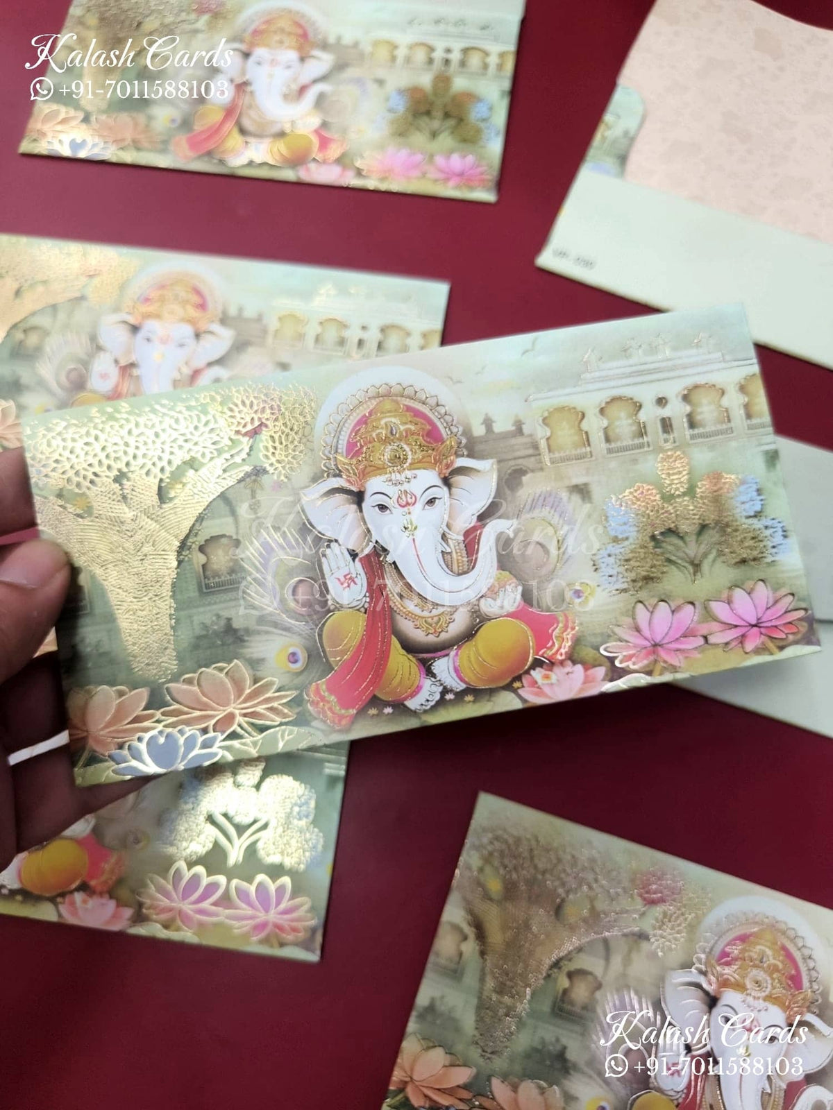 KL104E Designer Shagun Money Envelopes-Kalash Cards