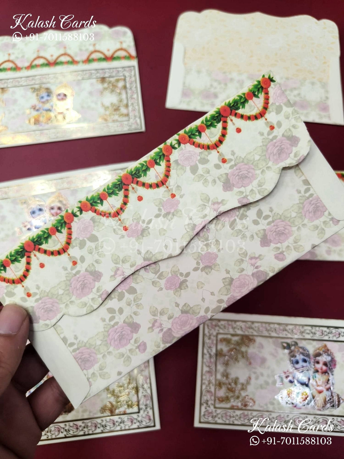 KL106E Designer Shagun Money Envelopes-Kalash Cards