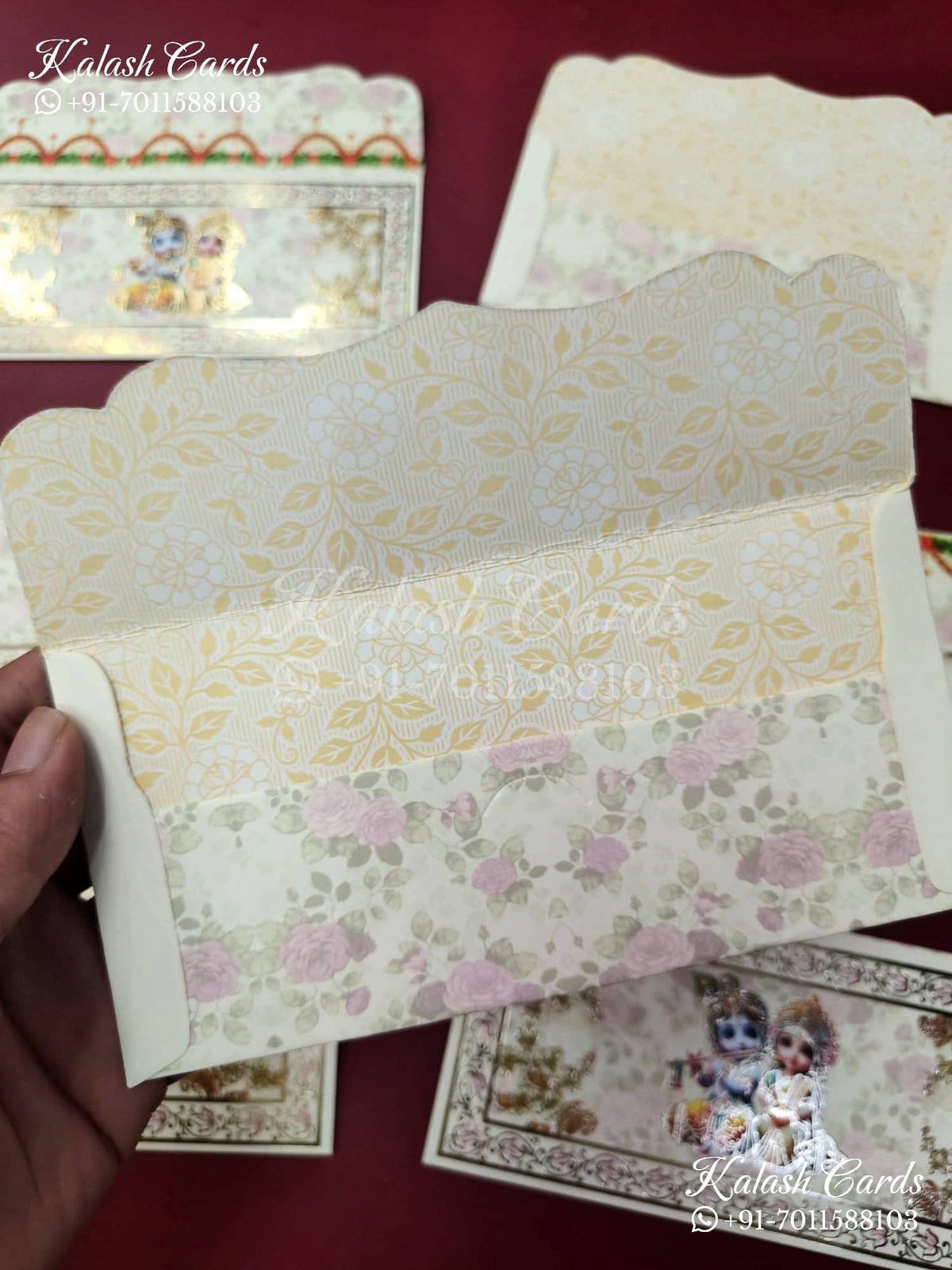 KL106E Designer Shagun Money Envelopes-Kalash Cards