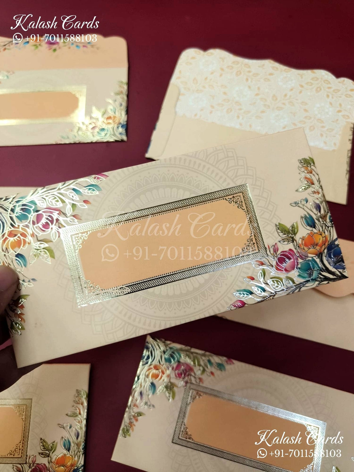 KL107E Designer Shagun Money Envelopes-Kalash Cards