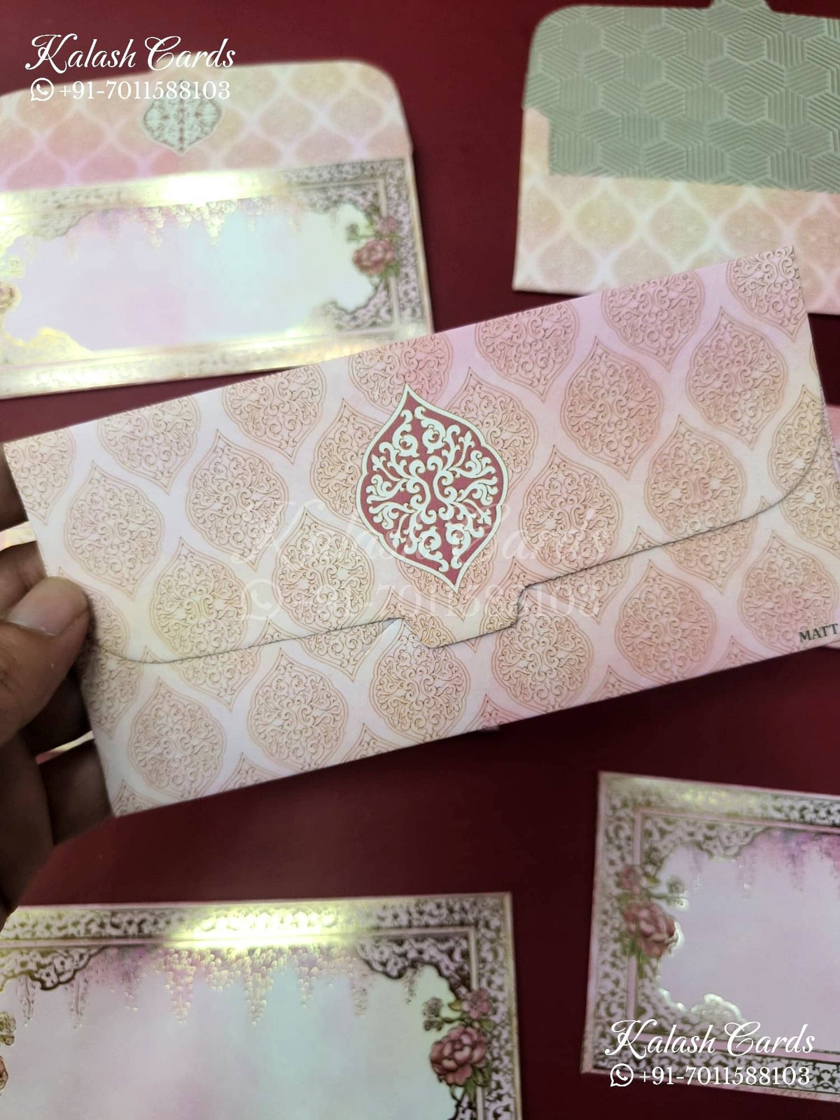 KL108E Designer Shagun Money Envelopes-Kalash Cards
