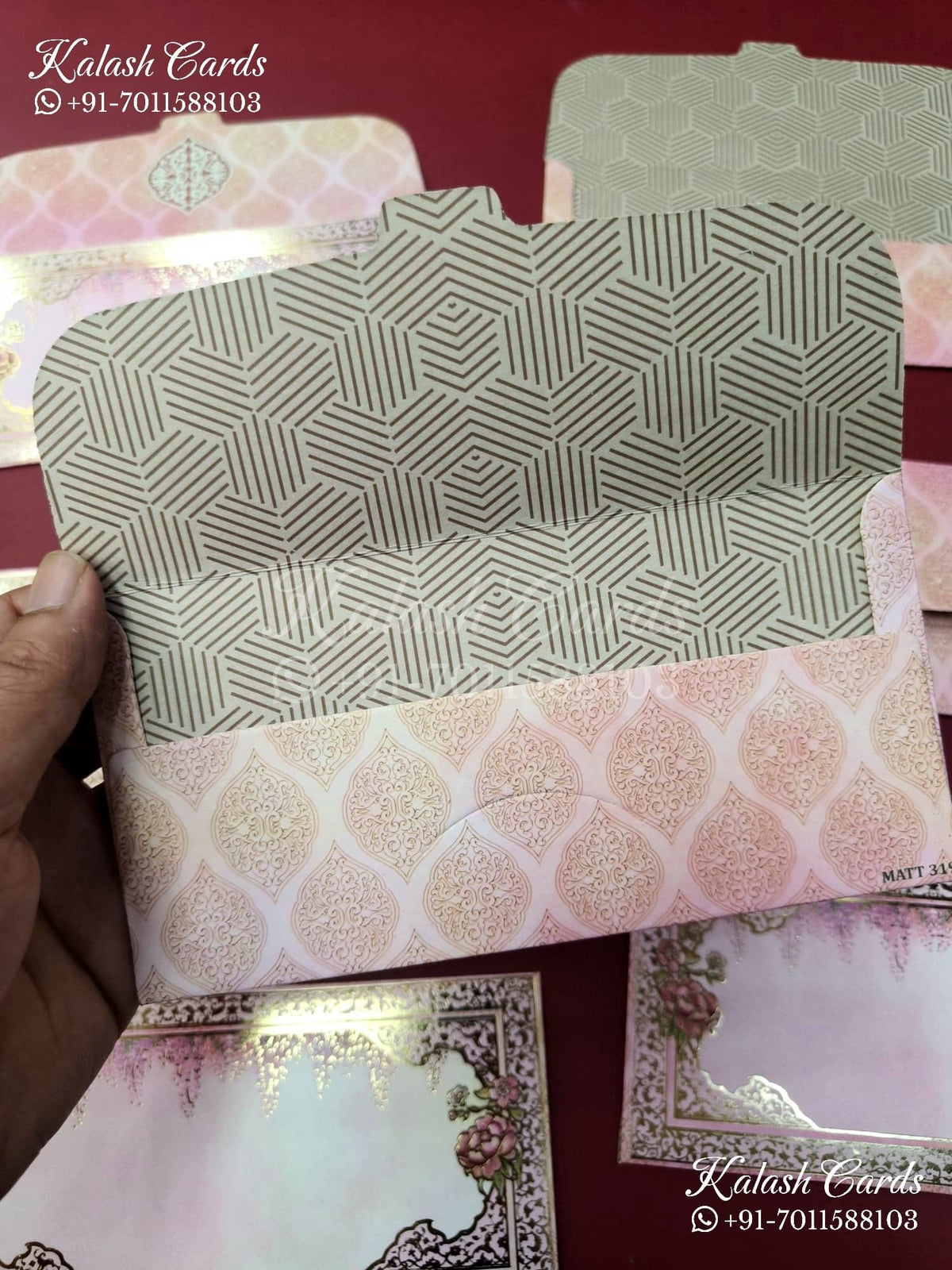 KL108E Designer Shagun Money Envelopes-Kalash Cards