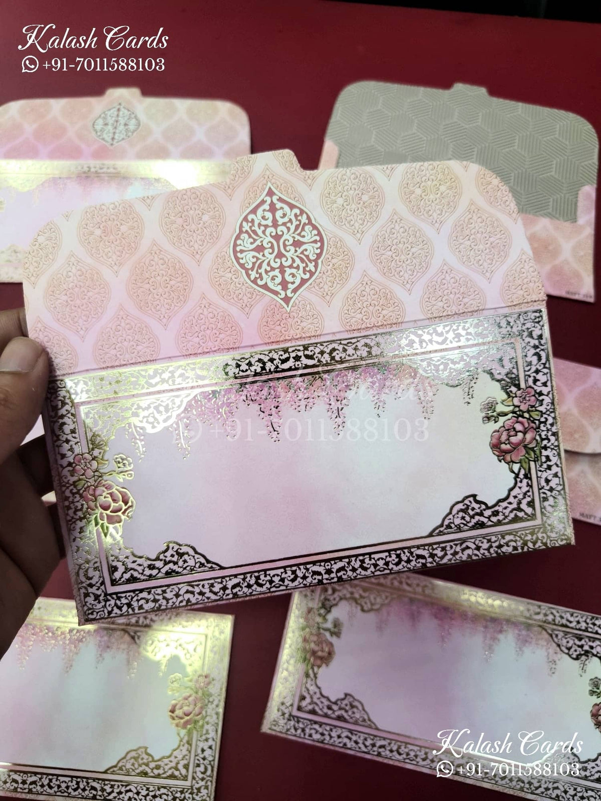 KL108E Designer Shagun Money Envelopes-Kalash Cards