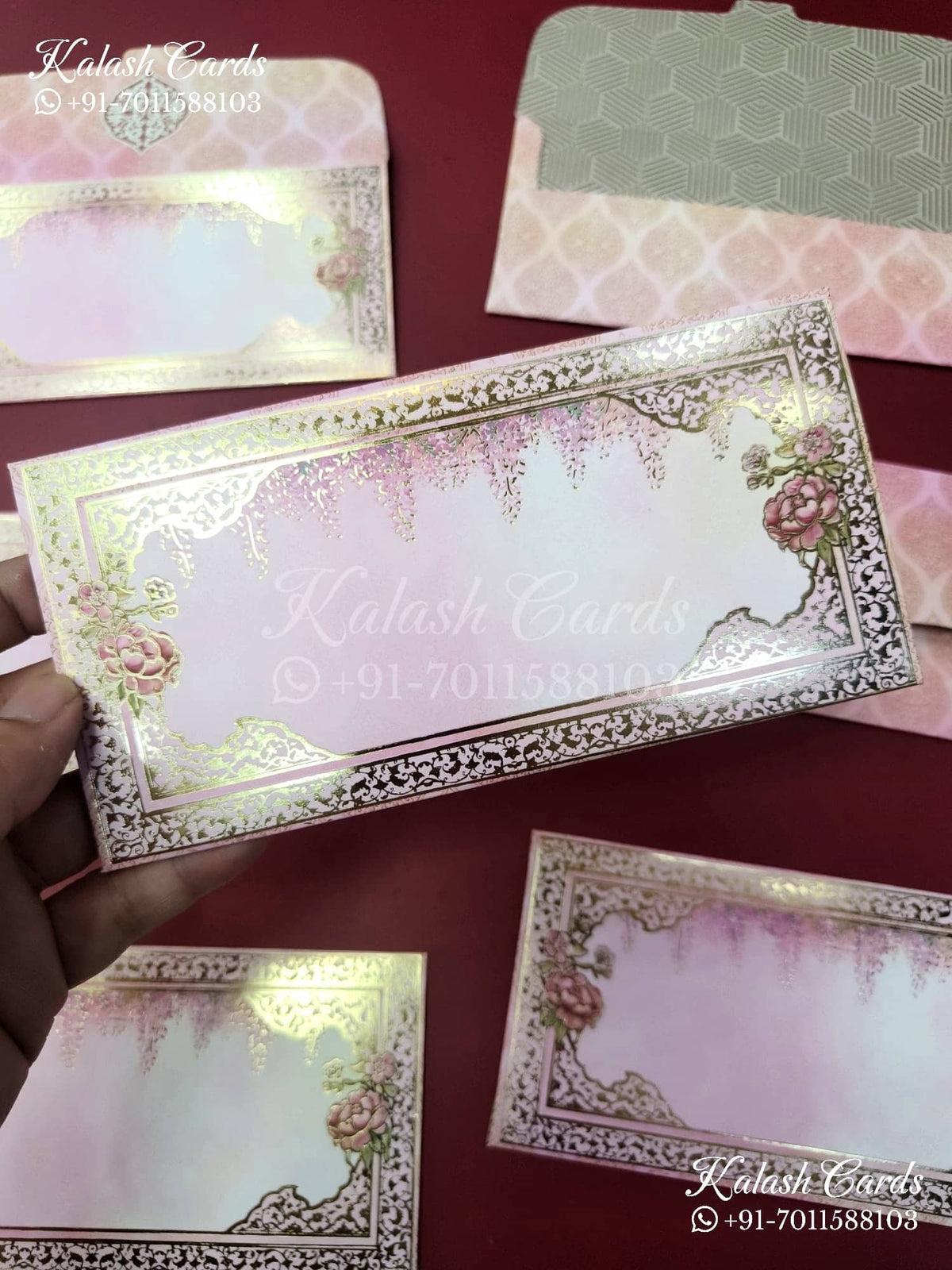 KL108E Designer Shagun Money Envelopes-Kalash Cards