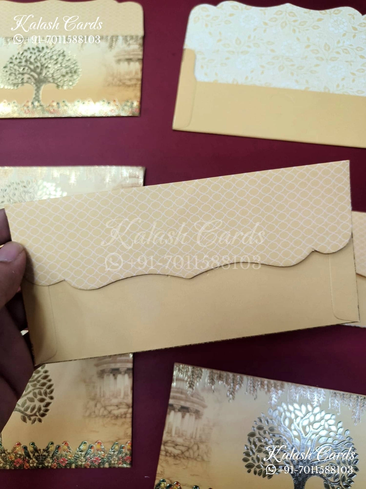 KL109E Designer Shagun Money Envelopes-Kalash Cards