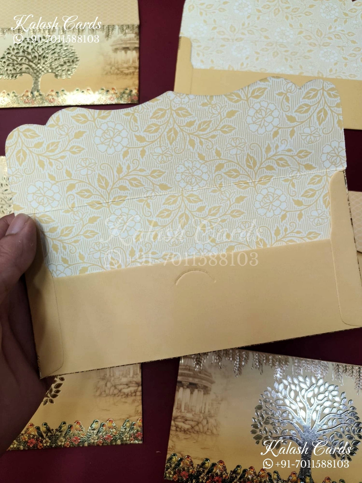 KL109E Designer Shagun Money Envelopes-Kalash Cards