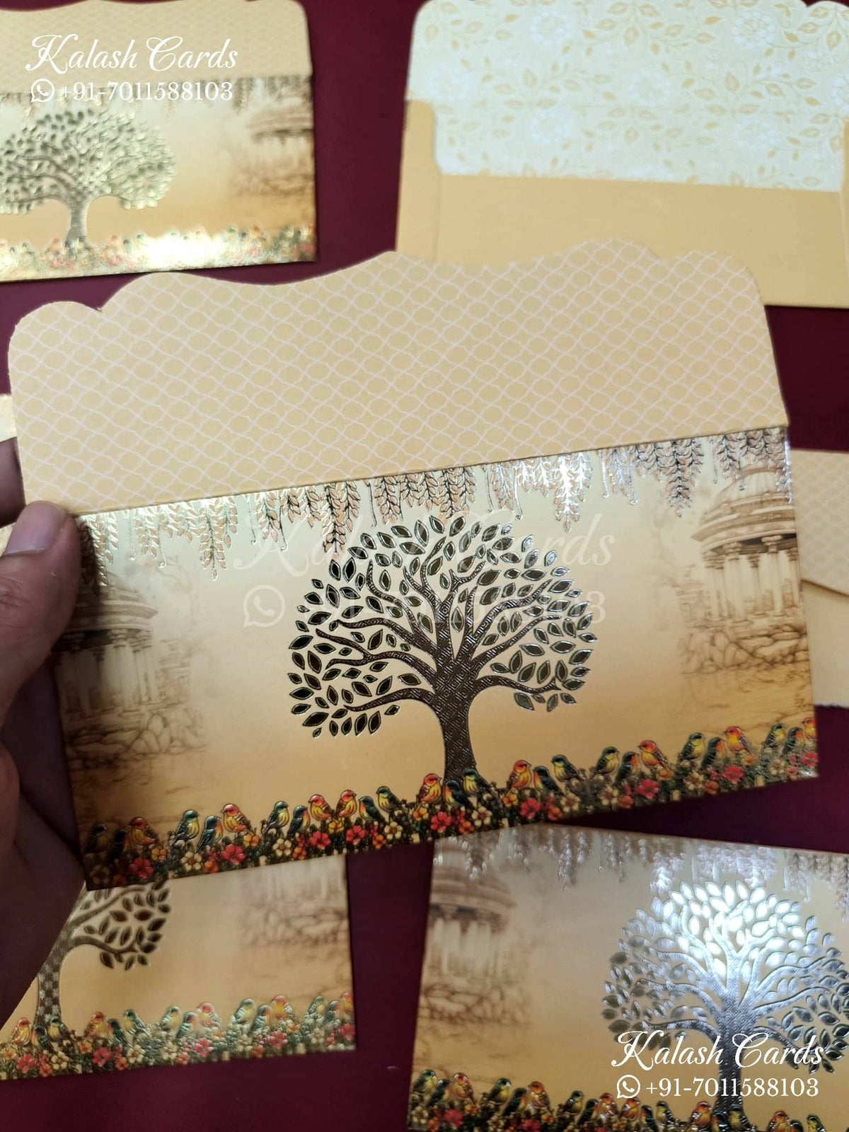 KL109E Designer Shagun Money Envelopes-Kalash Cards