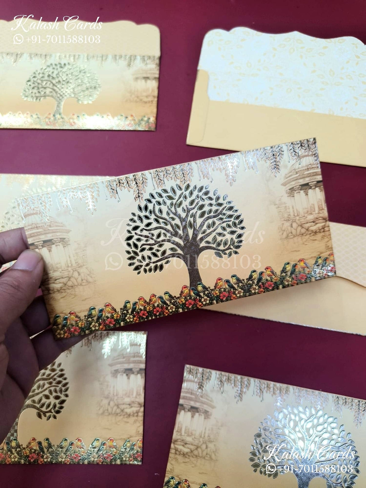 KL109E Designer Shagun Money Envelopes-Kalash Cards
