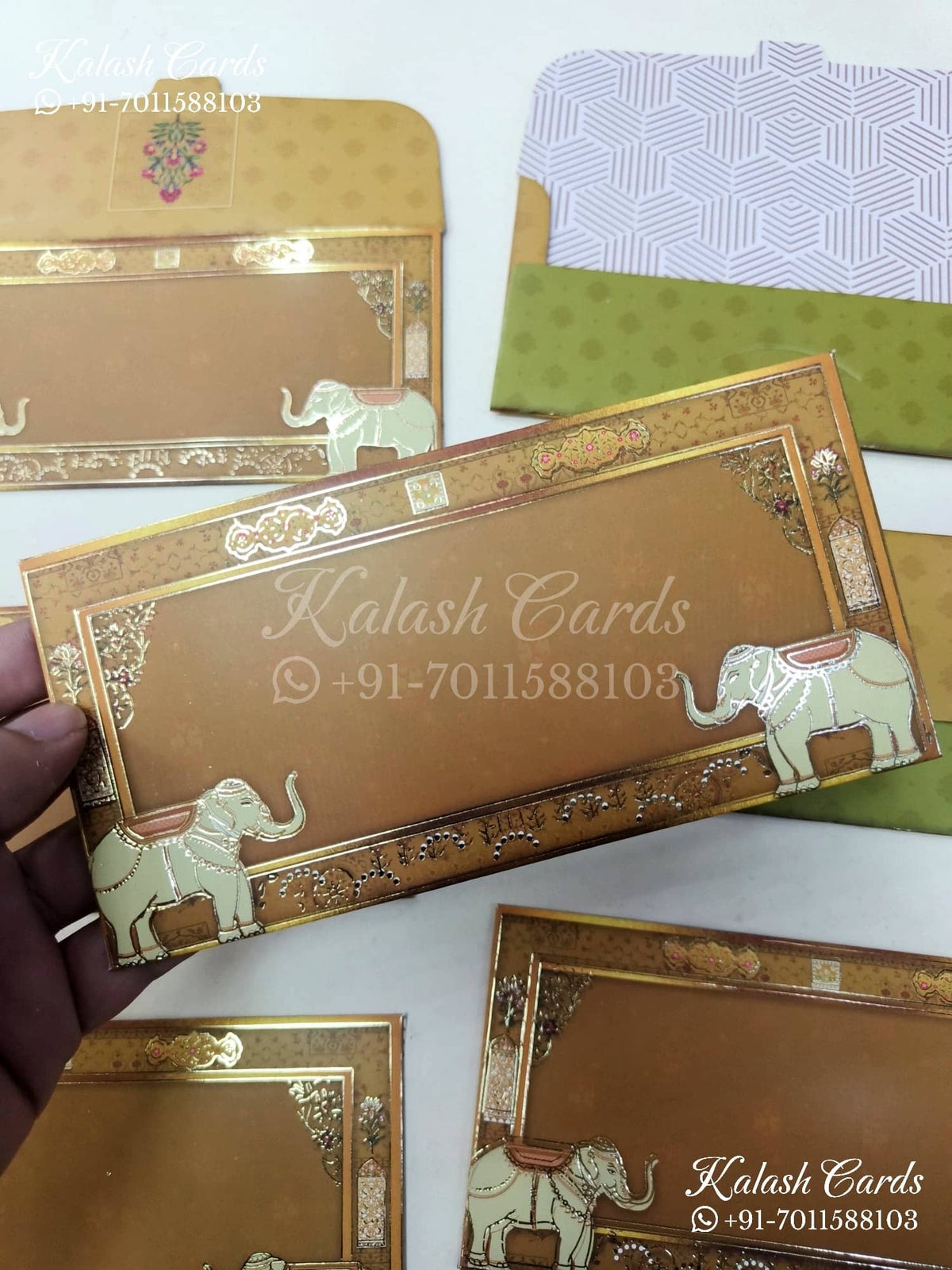 KL110E Designer Shagun Money Envelopes-Kalash Cards