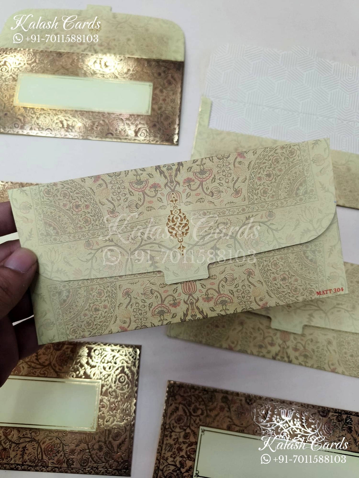KL113E Designer Shagun Money Envelopes-Kalash Cards