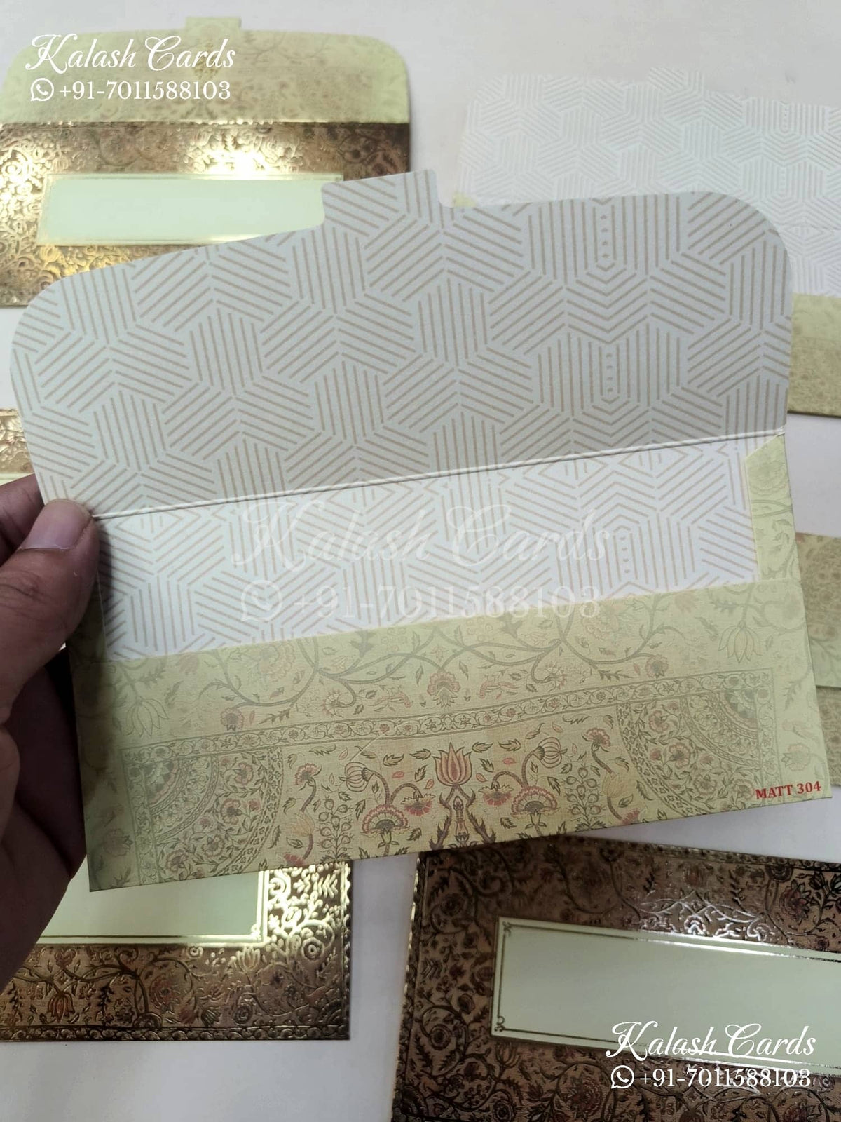 KL113E Designer Shagun Money Envelopes-Kalash Cards