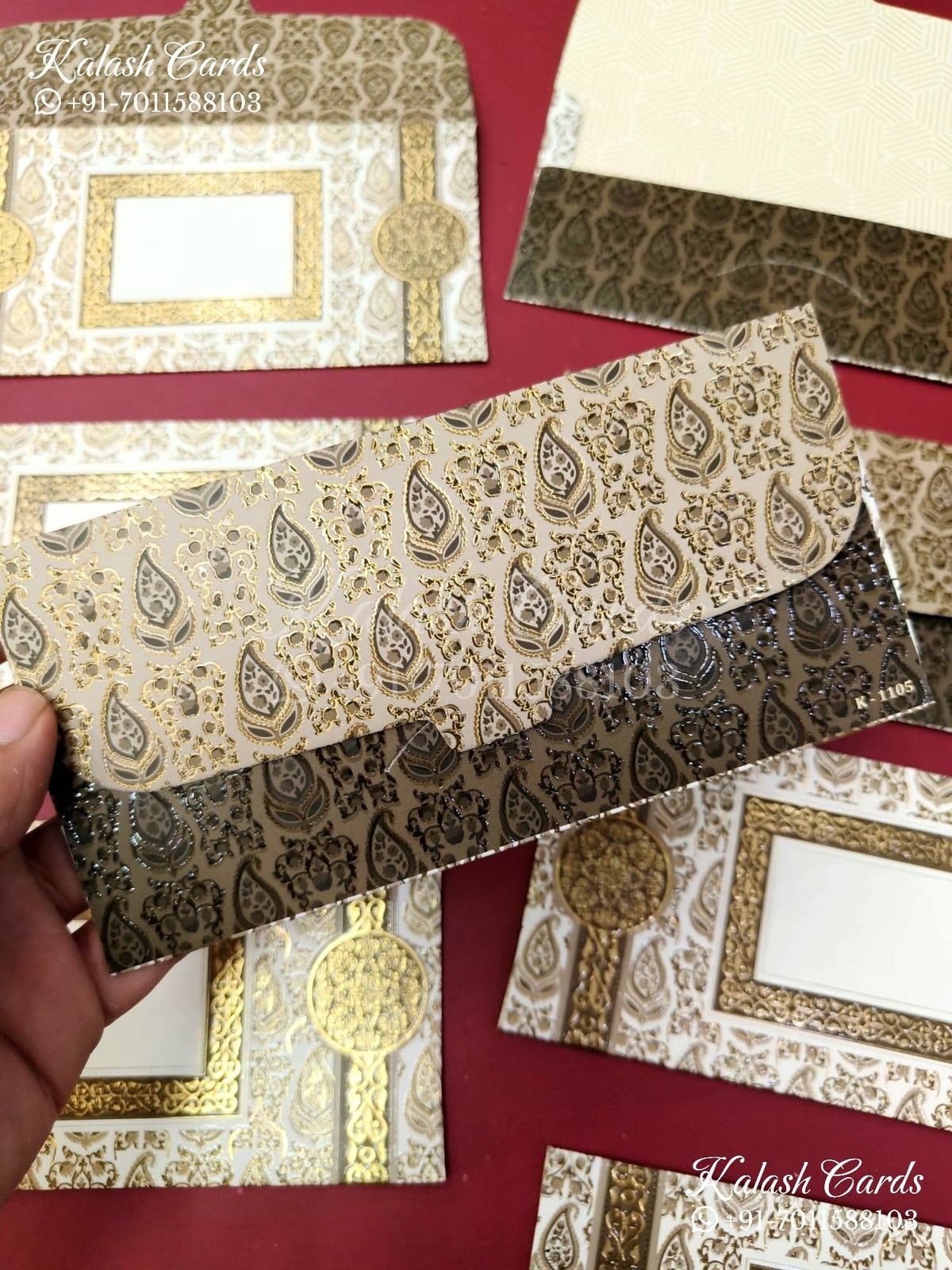 KL114E Designer Shagun Money Envelopes-Kalash Cards