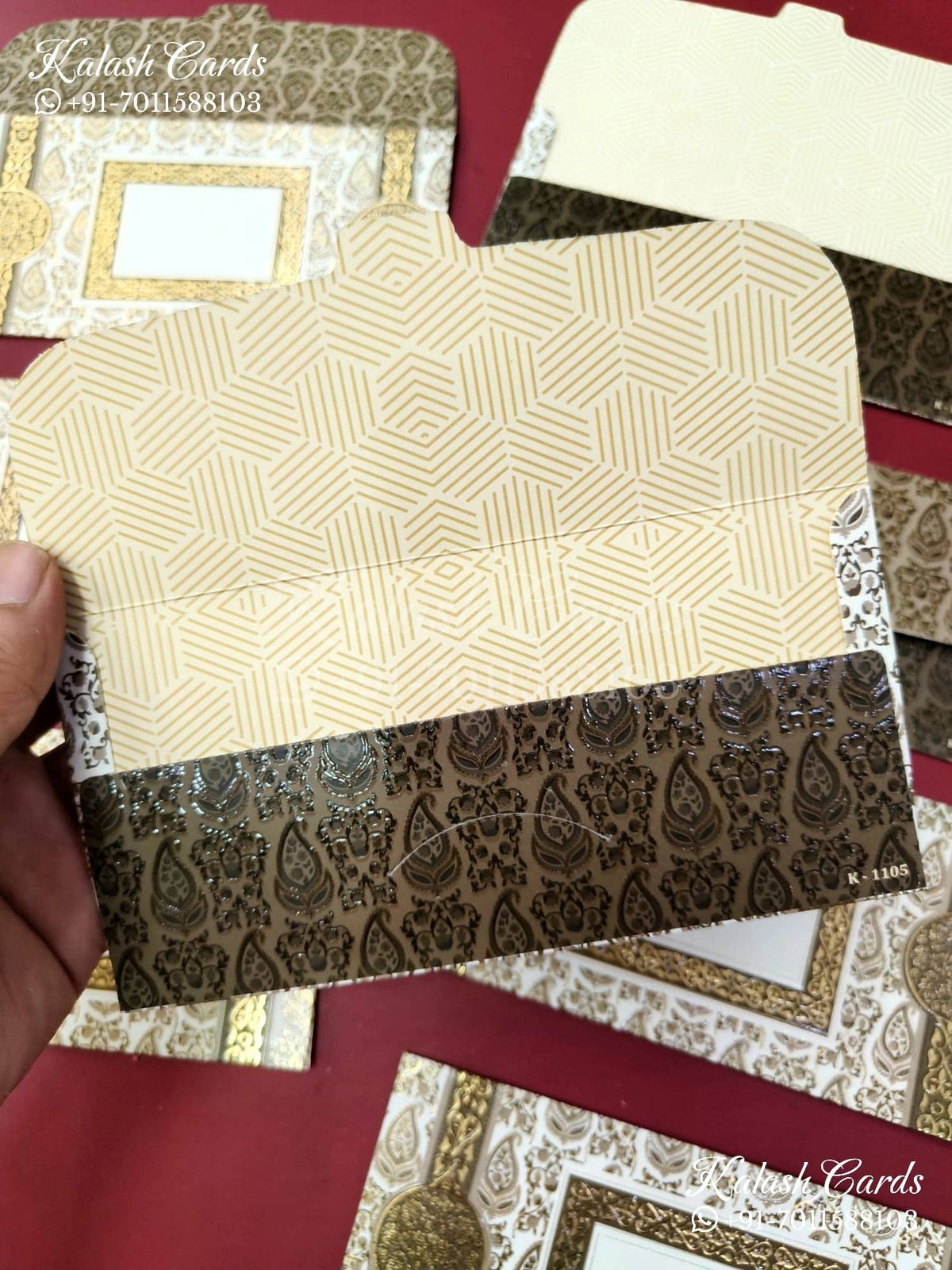 KL114E Designer Shagun Money Envelopes-Kalash Cards
