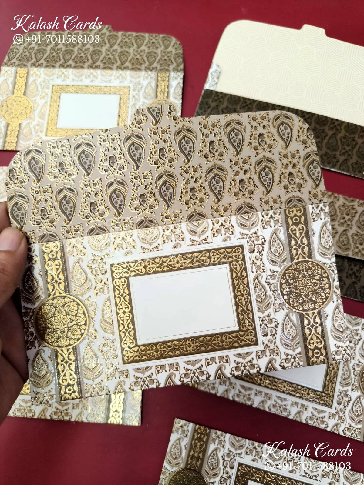 KL114E Designer Shagun Money Envelopes-Kalash Cards