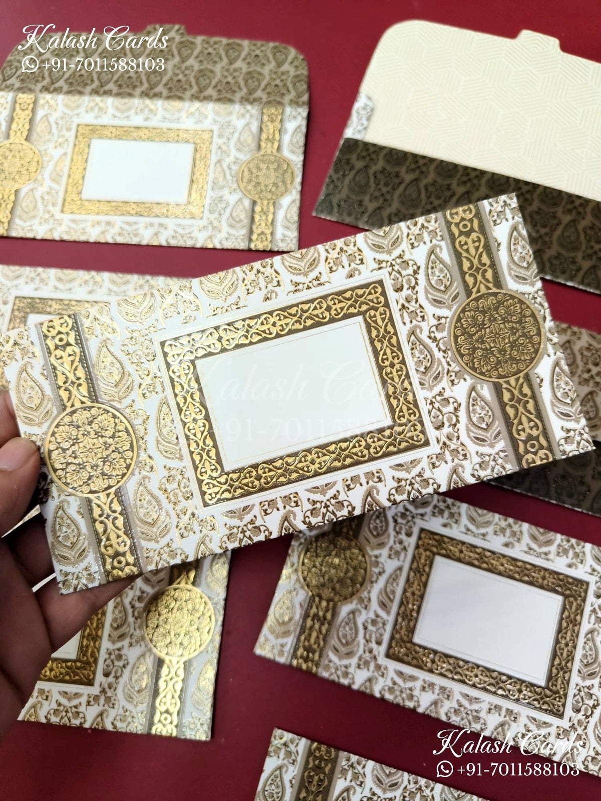 KL114E Designer Shagun Money Envelopes-Kalash Cards