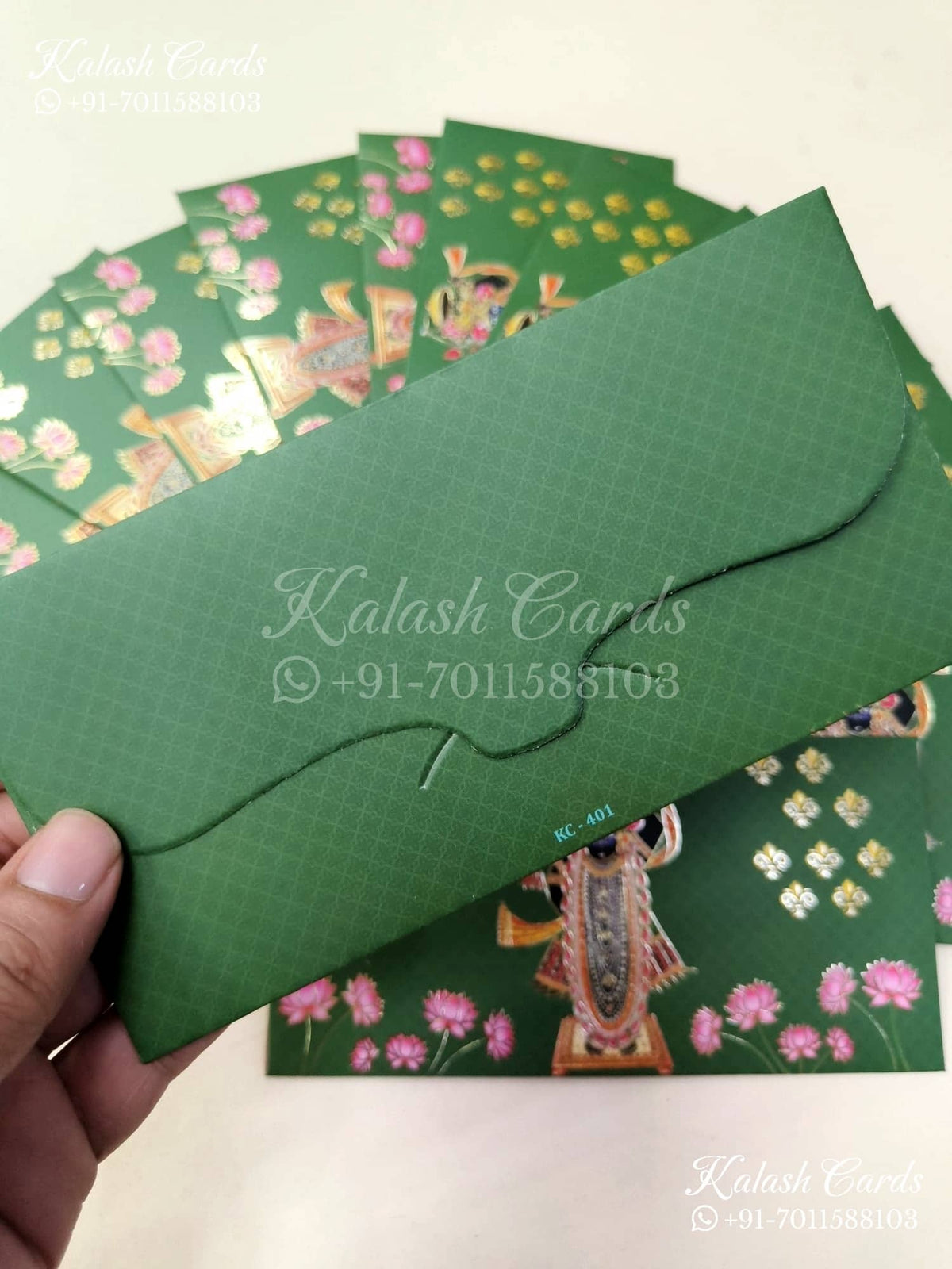 KL116E Designer Shagun Money Envelopes-Kalash Cards