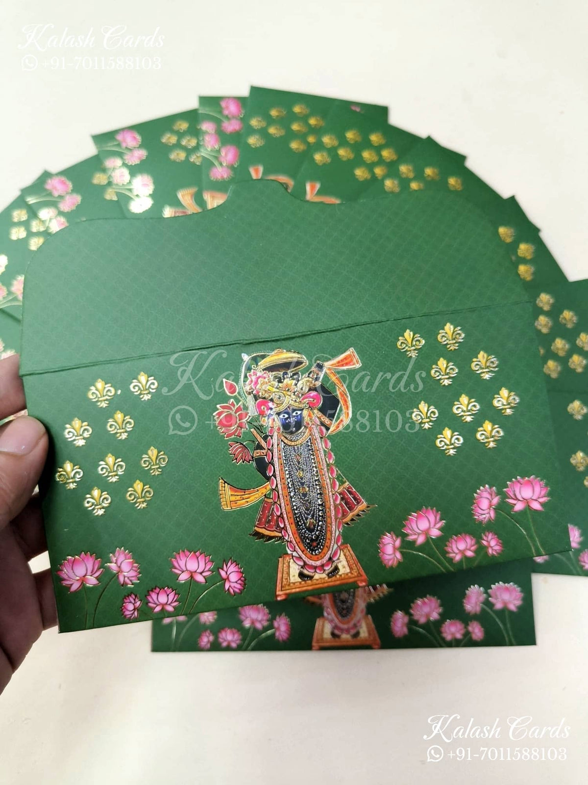 KL116E Designer Shagun Money Envelopes-Kalash Cards