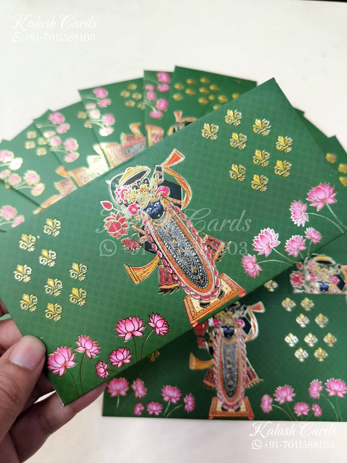 KL116E Designer Shagun Money Envelopes-Kalash Cards