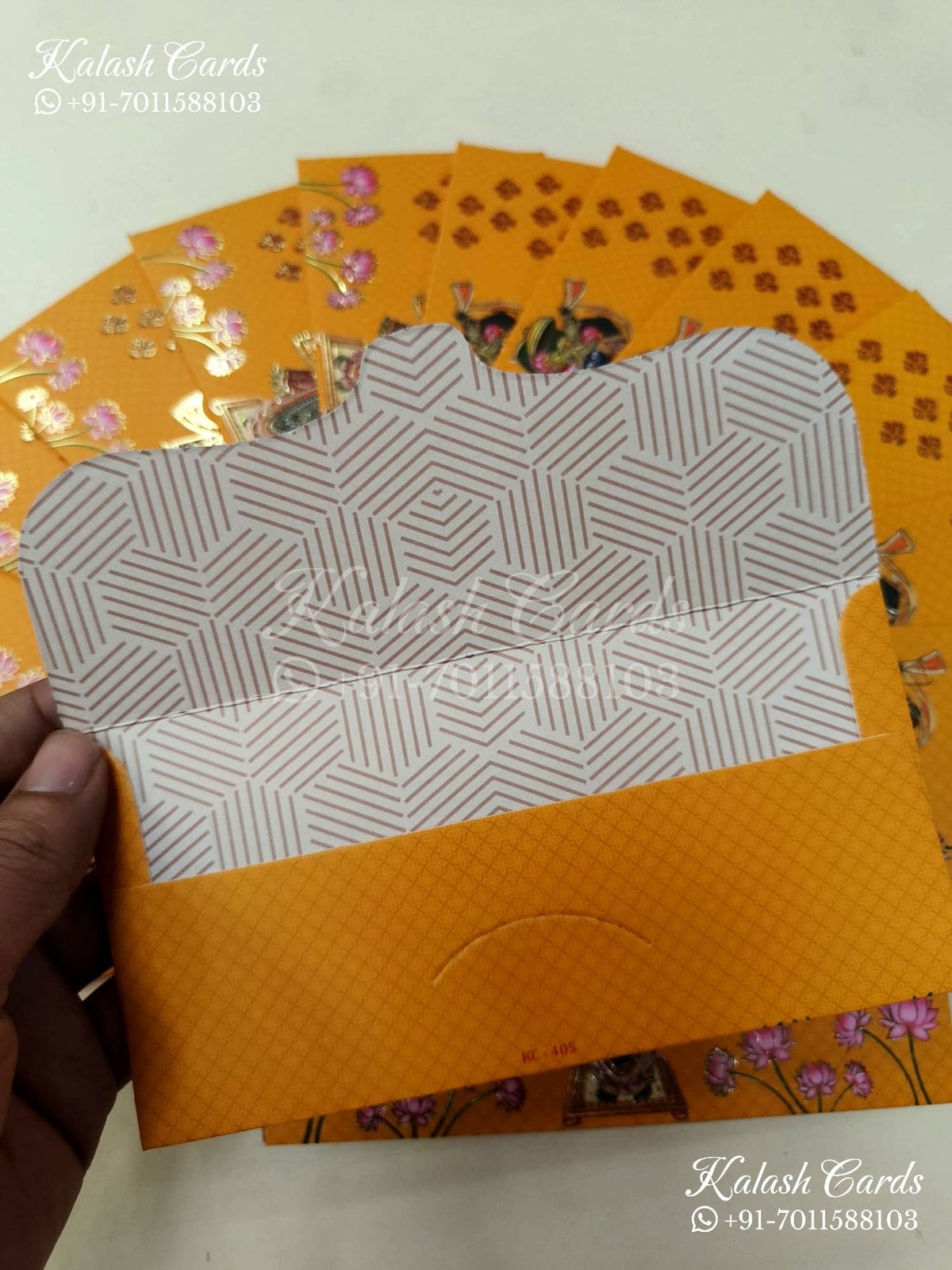 KL117E Designer Shagun Money Envelopes-Kalash Cards