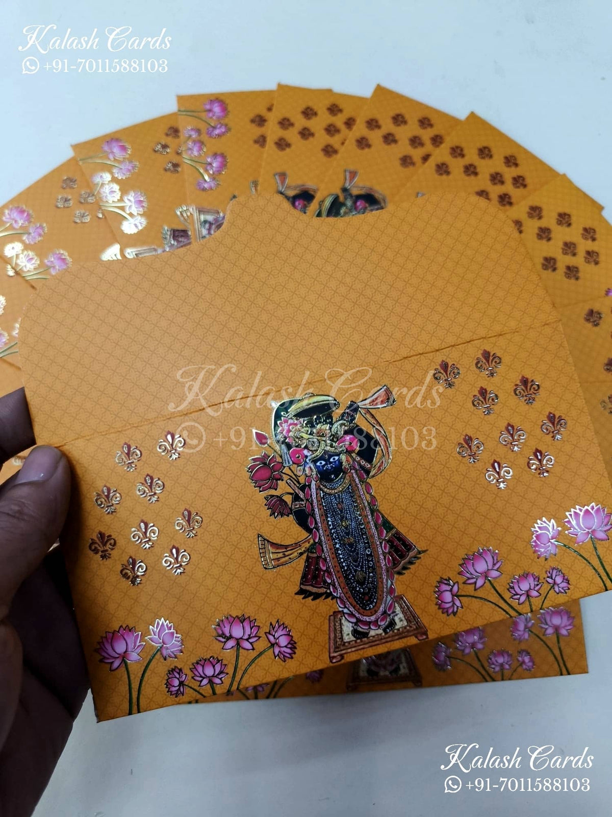KL117E Designer Shagun Money Envelopes-Kalash Cards