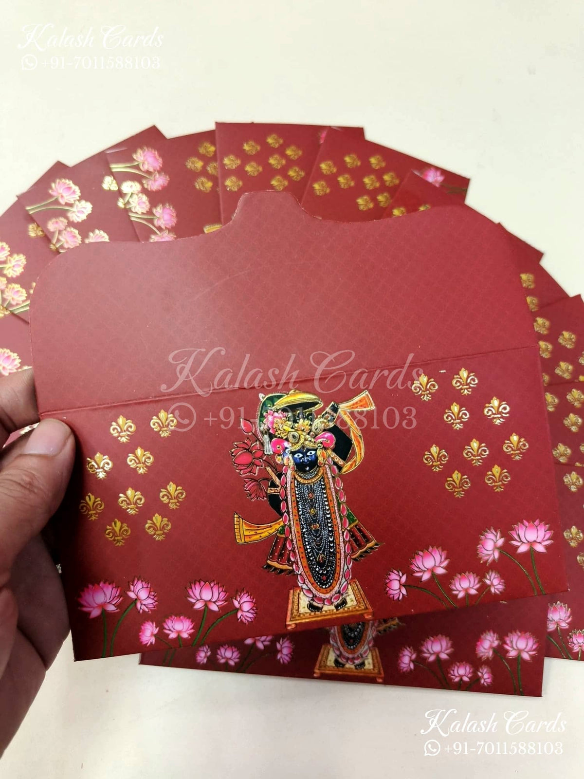 KL118E Designer Shagun Money Envelopes-Kalash Cards