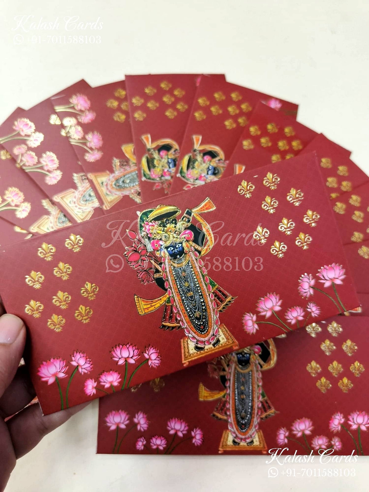KL118E Designer Shagun Money Envelopes-Kalash Cards