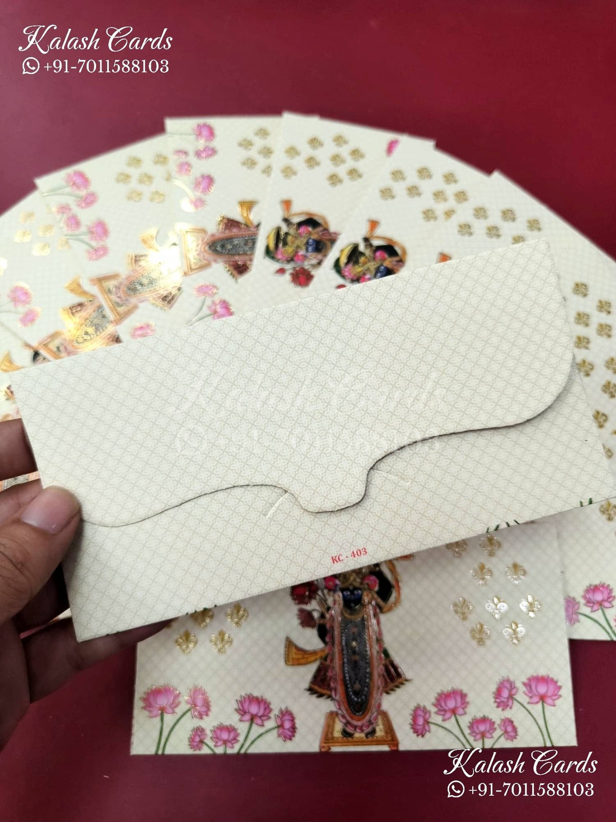 KL119E Designer Shagun Money Envelopes-Kalash Cards