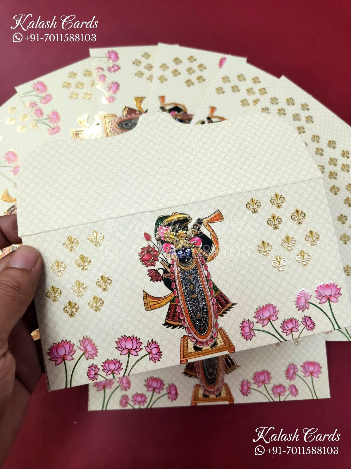 KL119E Designer Shagun Money Envelopes-Kalash Cards